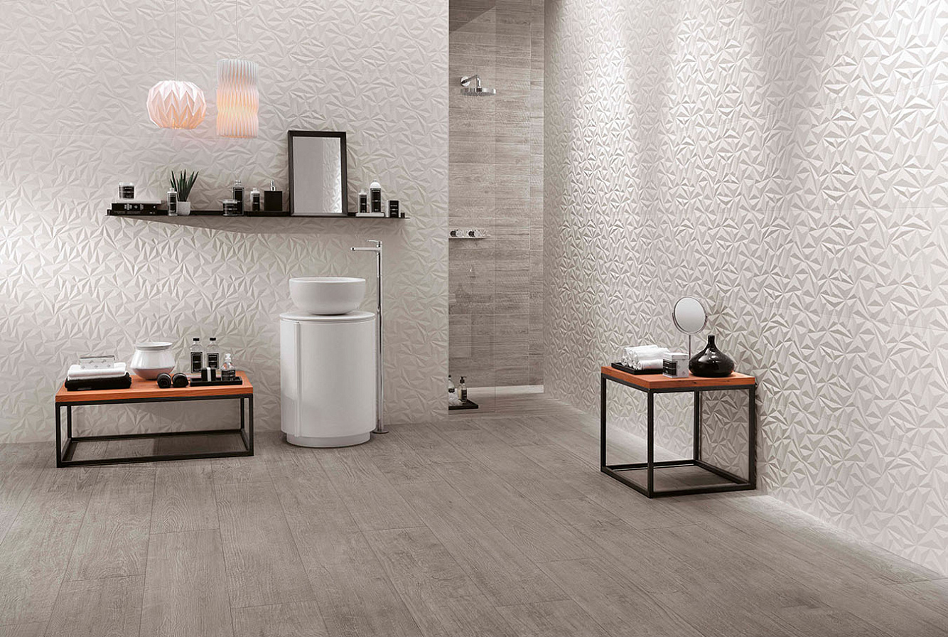 Плитка для стен 3D WALL DESIGN ANGLE WHITE MATT 40x80 см
